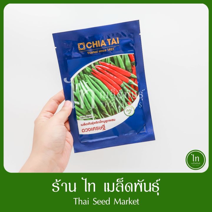 พริก ดวงเศรษฐี ตราเจียไต๋ เมล็ดพันธุ์พริกขี้หนูลูกผสม