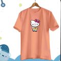 BAJU ATASAN KAOS ANAK PEREMPUAN HELLO KITTY LENGAN PENDEK USIA 10-13 TAHUN JUMBO D144 D148. 