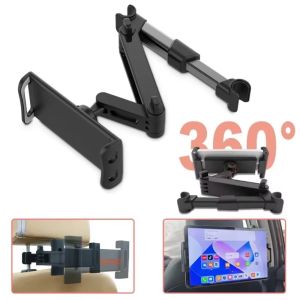 NEXTYOO Có thể co giãn Giá đỡ ô tô 360 ° Có thể xoay 14~26cm Giá đỡ điện thoại ô tô Ổn định Ghế sau Giá đỡ gắn tựa đầu Điện thoại