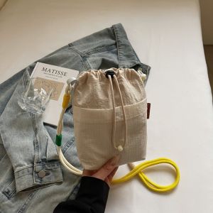 CRNGW Quick Drying Small Drawstring Bucket Bag Nylon Shoulder Strap Water Bottle Holder Universal Large Opening Crossbody Water Bottle Bag Walking