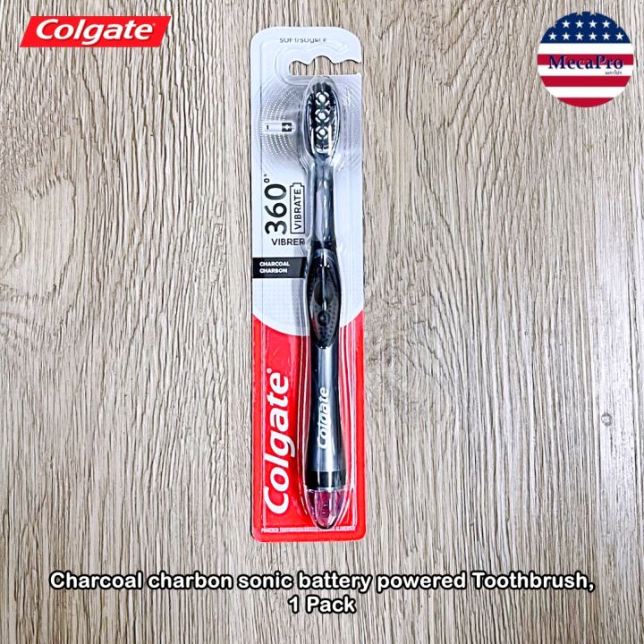 colgate®360 charcoal sonic powered toothtoothbrush, soft colgate rechargeable charcoal toothbrush