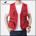 FUGUINIAO Men's Vest Jacket Multi-pocket Photographer Mesh Outdoor Tactical Outfit for Fishing. 