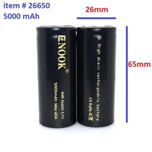 Legit Enook 26650 5000mah 60A Best Battery Long Lasting Rechargable Battery