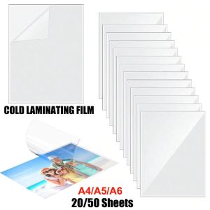 YUNAFIN A4/A5/A6 Cold Laminating Film Waterproof Clear Vinyl Sticker Non-Printable Self-Adhesive Film OfficeHome Use