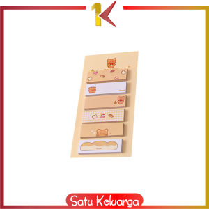 SK-A79 Sticky Note 6 Baris 120 Lembar Karakter Lucu / Kertas Memo Pembatas Buku Perlengkapan Sekolah