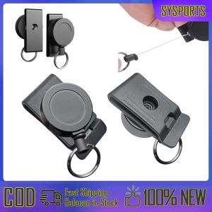Retractable Badge Reel Keychain Heavy Duty Zinc Alloy with 360° Rotating Ring Belt Clip Wire Rope