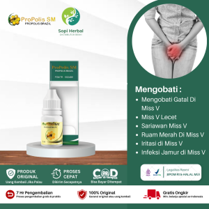 Obat Tetes Benjolan Miss V Obat Gatal Infeksi Jamur di Miss V Gatal Miss V Akibat Keputihan Salep Cair Untuk Gatal & Lecet di Bibir Vagina - Propolis SM Brazil Asli Original 100%