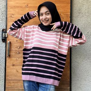 ARLA BAJU RAJUT SWEATER OVERSIZE MOTIF SETRIP