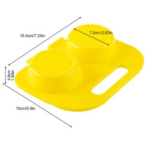 CHLOCH Nhựa dùng trong thực phẩm Nồi hấp trứng bằng lò vi sóng Chịu nhiệt Khuôn làm bánh trong nhà bếp Nồi chiên trứng Đa chức năng Đơn giản Hộp trứng hấp Dụng Cụ Nhà Bếp
