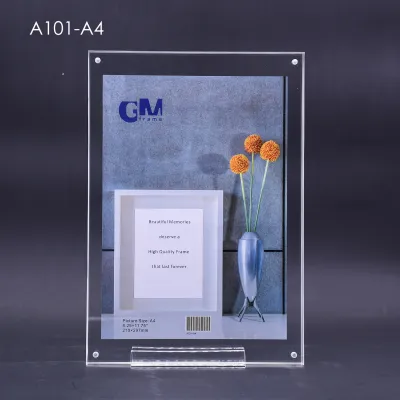 Acrylic Clear 2 Layer Block Frame | Photo Frame | Certificate Frame | C - A4