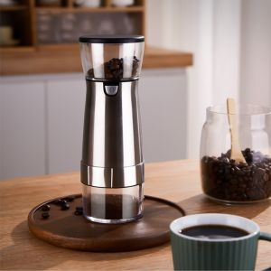 TEWUB Automatic Portable Electric Coffee Grinder USB Rechargeable Adjustable Burr Coffee Bean Grinding Machine Durable Ceramic Grinding Core Electric Coffee Bean Mill Travel