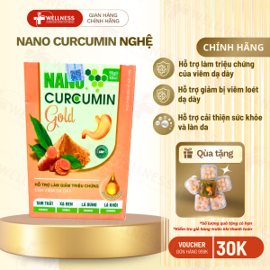 [CHÍNH HÃNG] Nghệ Nano Curcumin Gold Tam thất xạ đen nano curcumin gold viêm dạ dày hộp 15 gói x 10ml