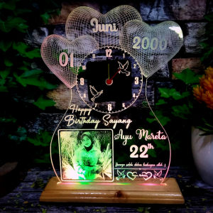 BEST SELLER HAMPERS / GIFT BOX LAMPU HIAS  AKRILIK CUSTOM FOTO KADO ULANG TAHUN KADO WEDDING