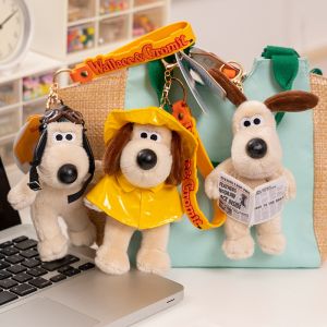 Original Wallace and Gromit Plush Toys Cartoon Dog Kawaii Bag Pendant Key Chain Anime Cute Puppy Stuffed Doll Birthday Xmas Gift for Children Kids