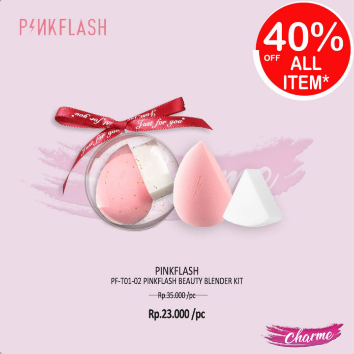 Beautyblender Pink Blender Single (並行輸入品) [並行輸入品] Black Cut Pink Blender with Travel Case - Flawless Blender – Beautilicious