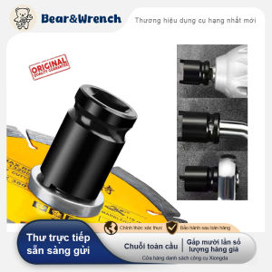 Khẩu vặn lục giác có từ đen hạng nặng - Phiên bản dày & dài - Chuyên dụng cho máy vặn công nghiệp