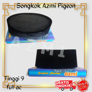Songkok Nasional Songkok Azmi Tinggi 9 Full AC Bahan Beludru Pigeon Kualitas Premium!!!