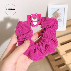 Dây Cột Tóc Gấu Dâu Dâu Tây Dễ Thương LINDO Bằng Cao Su Co Giãn Phong Cách Hàn Quốc Cho Nữ