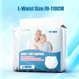 UTHIN Adult Diaper Lightweight Elastic High Absorption Breathable Adult Pull Up Pants Leak Proof L/XL/XXL(10pcs)