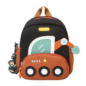 AE New Kindergarten Backpack Cartoon Cute Boy Baby Backpack Small Class Childrens Excavator Girl Backpack