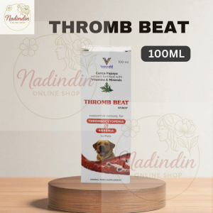 Venkys Thromb Beat Syrup 100ml Remedy For Thrombocytopenia and Anemia for Pets