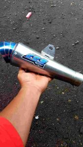 SELINCER KNALPOT RACING DOS UJUNG BLUE BUAT SEGALA MOTOR BISA