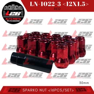 16pcs/set L26 Sparco Lugnuts Wheel Locking 30mm 12x1.5 Hex type red blue black