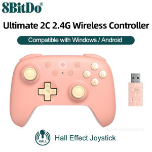 8BitDo New Ultimate 2C Wireless Gaming Controller for PC Windows 10 11 Steam Deck Raspberry Pi Android Control Hall Effect Stick Gamepad Accessories (free shipping)