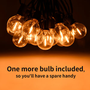 【Fast Delivery】25Ft String Light Outdoor Garland Light G40 Christmas Lights Festoon Fairy For Wedding Holiday Garden Backyard Decoration