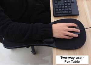 Ergonomic Armrest Mouse Pad with Wrist Rest - Chair Arm Mouse pad - Posture Support for Office/Home - Easy Installation