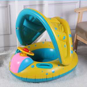 Summer Sea Pelampung Kolam Renang Bayi Desain Penutup Ring Floating with Canopy - M-1 - 7CHA2JEW