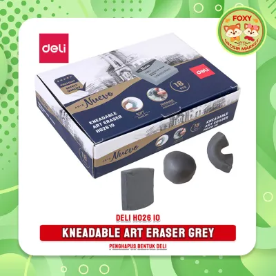 (PCS) Penghapus Lentur Mudah Dibentuk / Art Kneadable Eraser Grey DELI H026 10 Arte Nuevo