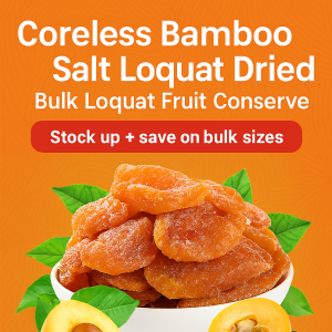 Bright Color Candied Fruits Healthy Ingredients Richer Taste Home Use Preserved Fruits竹蜂盐枇杷果干