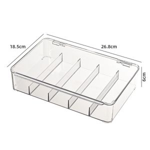 RANG 5 Grids Glasses Storage Box Transparent Dustproof Sunglass Organizer Durable Devided Eyeglasses Container