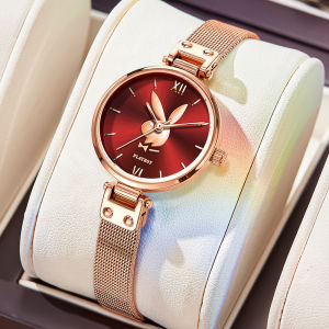 PLAYBOY นาฬิกา ผู้หญิง สง่างาม มีสไตล์ กันน้ำ ปฏิทิน เรืองแสง สแตนเลส สายนาฬิกา นาฬิกาผู้หญิง นาฬิกาข้อมือผู้หญิง