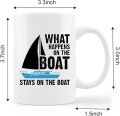 Funny Ship Boat Nautical Compass Mug Cup,I'm Sorry For What I Said While Docking The Boat Ceramic Mug-11oz Coffee Milk Tea Mug Cup,Pontoon Boat Owner Professional Sailor Fisherman Angler Gifts. 