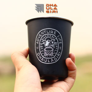 Gelas Camping 4 in 1  Mug Set Dhaulagiri Stainless Steel Portable Camping Outdoor Mug 4 Set Mug Set Ultralight Camping