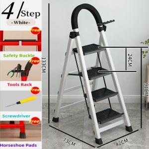 【SG Seller】Foldable Ladder Step Ladder Multifunctional Ladder High Load-bearing Ladder Large Board Ladder 3/4/5 Step Ladder