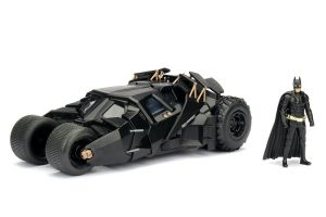 Jada 1:24 Batman Metal Die Cast the Dark Knight Batmobile & Batman Figure (Black) Model Collection 98261