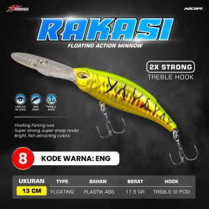 Umpan Pancing Minnow Casting Trolling | Hayumake RAKASI Floating Lure