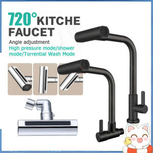720° Rotation Kitchen Faucet Multifunctional High Pressure Waterfall Faucet Kitchen Sink Spray Nozzle Keran Dapur