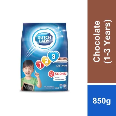 Dutch Lady Susu Tepung Rumusan/ Milk Formula 850g Plain/Chocolate/Madu/ 1-3 Years/ 4-6 Years
