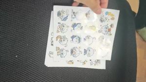 80Pcs/Pack Hydro Archon Furina Kawaii Chibi Expression Stickers Waterproof Anime Game DIY Laptop Bottle Decor Decals