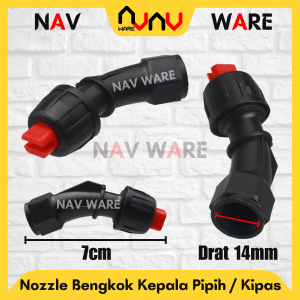 Nozzle Plastik Kepala Pipih / Kipas Drat Dalam M14 14mm / Mata Sprayer Alat Semprot Hama Tanaman Elektrik Manual / Nozel Spuyer Tangki Pompa Disinfektan Knapsack / Nozle Semprotan Desinfektan Gendong