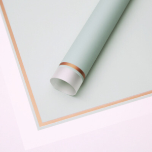 Kertas bunga cellophane flower wrapping Paper Varian List Gold Frame Transparan Florist Kertas Kado 6013