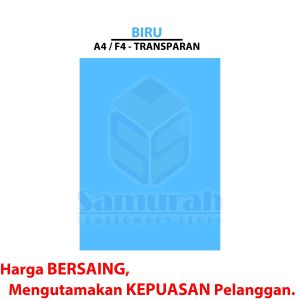 Map L Plastik Bening Ukuran A4 - F4 / Clear Sleeves A4 Folio Warna Transparan / Clear Slevee