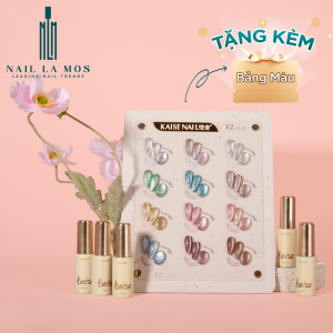 Set Sơn mắt mèo khổng tước KAISE - 12 Màu - Kèm bảng màu