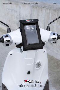 Túi grab ZDK treo đầu xe máy kèm bọc chống mưa có lỗ sạcngăn đựng đồ tiện dụngtúi treo đầu xe máy xem bản đồ đi phượt