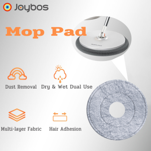 Joybos Self Wash Spin Mop M16 Plus White Spinner Flat 360 Rotating Cleaner With Turbo Flushing Bucket With 2 pcs Mop Cloth In The Box