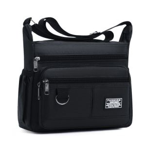 มาใหม่ล่าสุดกระเป๋าสะพายไหล่ทนทานกันน้ำความจุขนาดใหญ่กระเป๋าธุรกิจกระเป๋าสะพายข้างแบบลำลองของผู้ชายมีหลายกระเป๋าเอกสาร